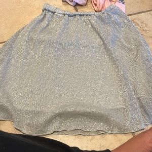 Girls silver sparkly skirt